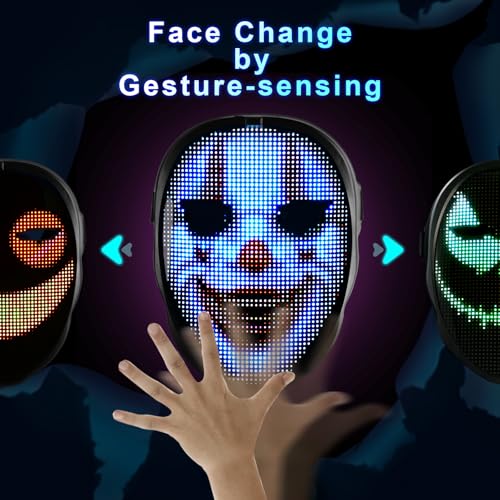 LED Mask with App Controlled Gesture Sensing A395