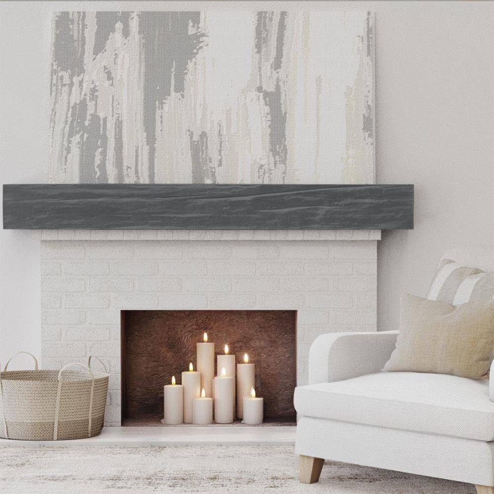 Aged Ash Faux Wood Fireplace Mantel J7440