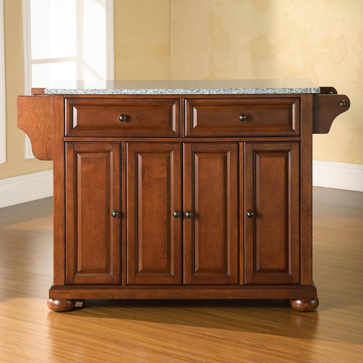 Cherry Granite Top Kitchen Island X483