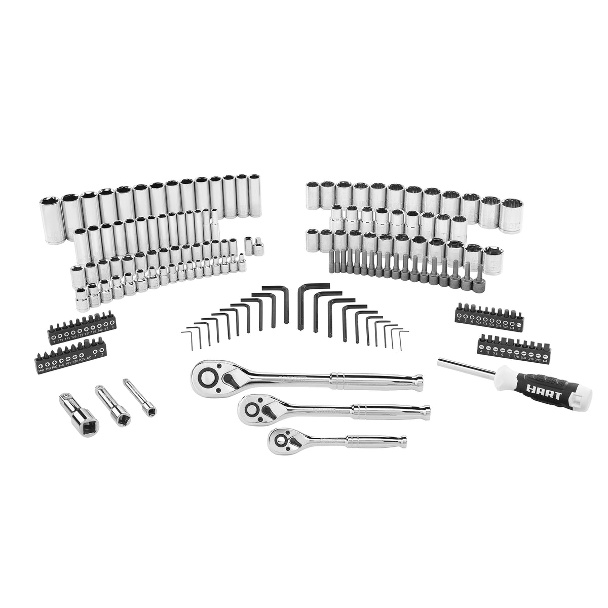 180-Piece Chrome Finish Mechanics Tool Set L52418
