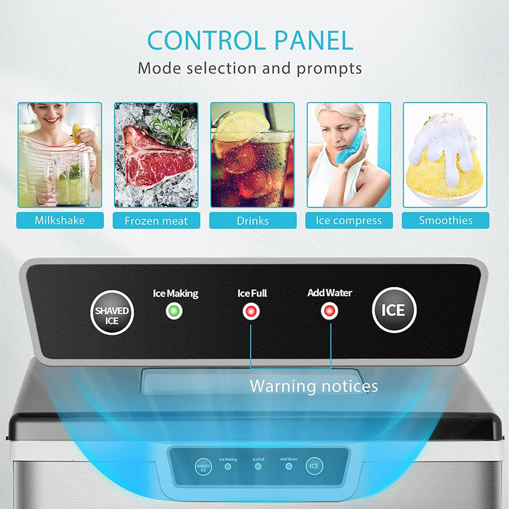 2 in 1 Countertop Ice Maker & Ice Shaver Machine Y687456