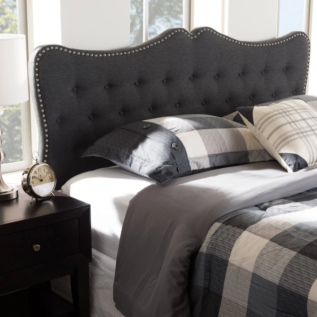 Dark Grey Fabric Full Size Headboard K511612