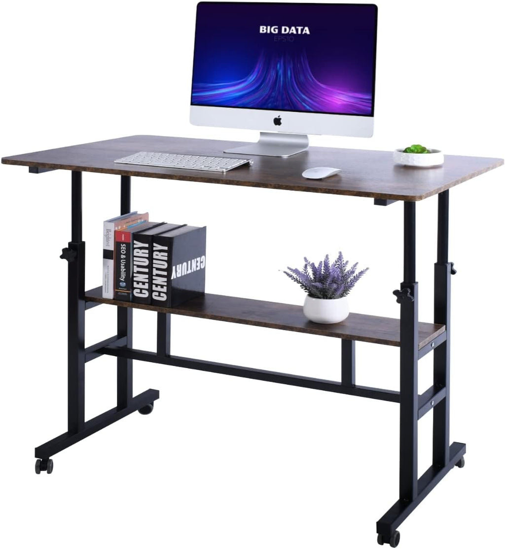 Black 31.5 x 19.7 Mobile Standing Desk M74036