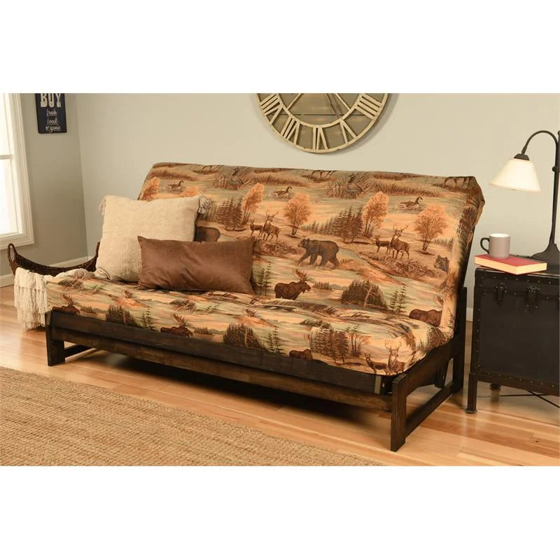 Fabric Full Size Futon Cover in Multi-Color Canadian Print S29097