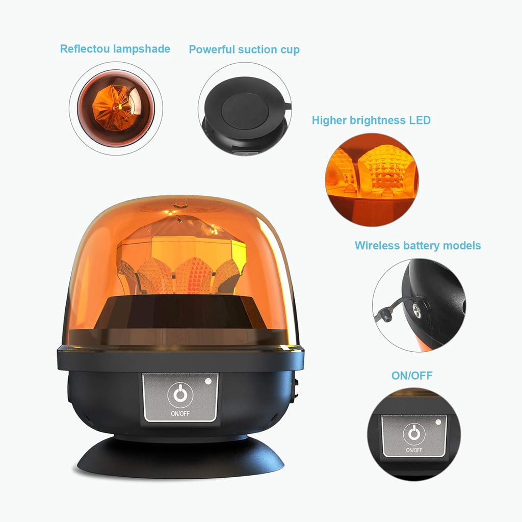 Magnetic Rechargeable Amber Warning Strobe Lights G204