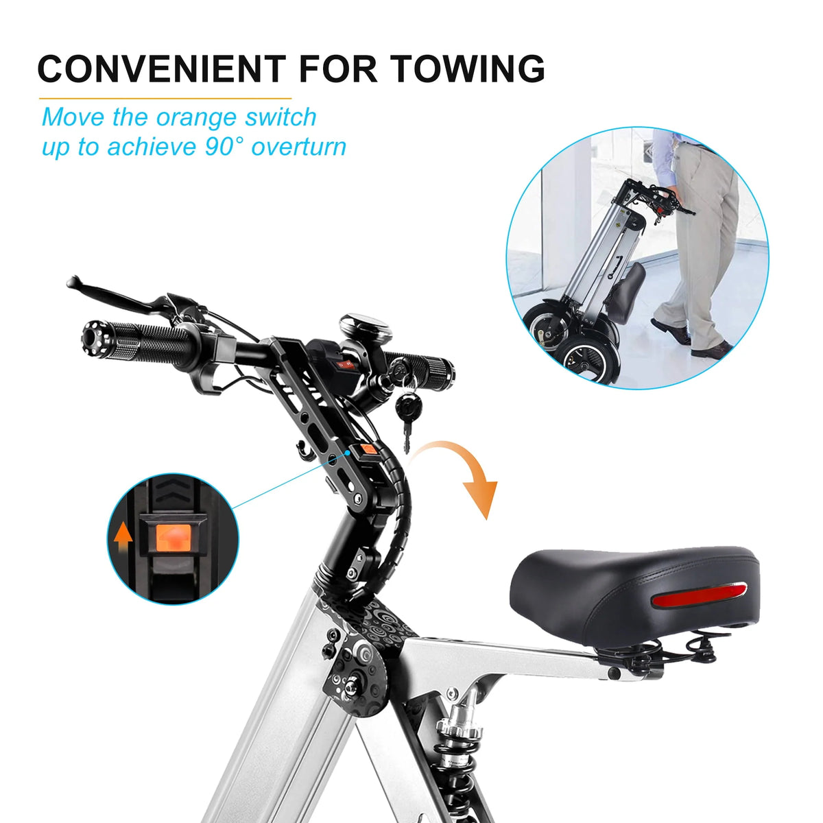 Foldable 3 Wheel Electric Scooter with LED Display S219528