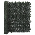 Balcony Screen with Dark Green Leaves 196.9"x39.4" E6492