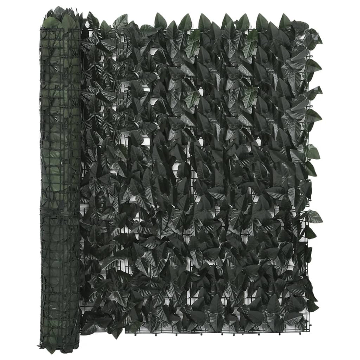 Balcony Screen with Dark Green Leaves 196.9"x39.4" E6492