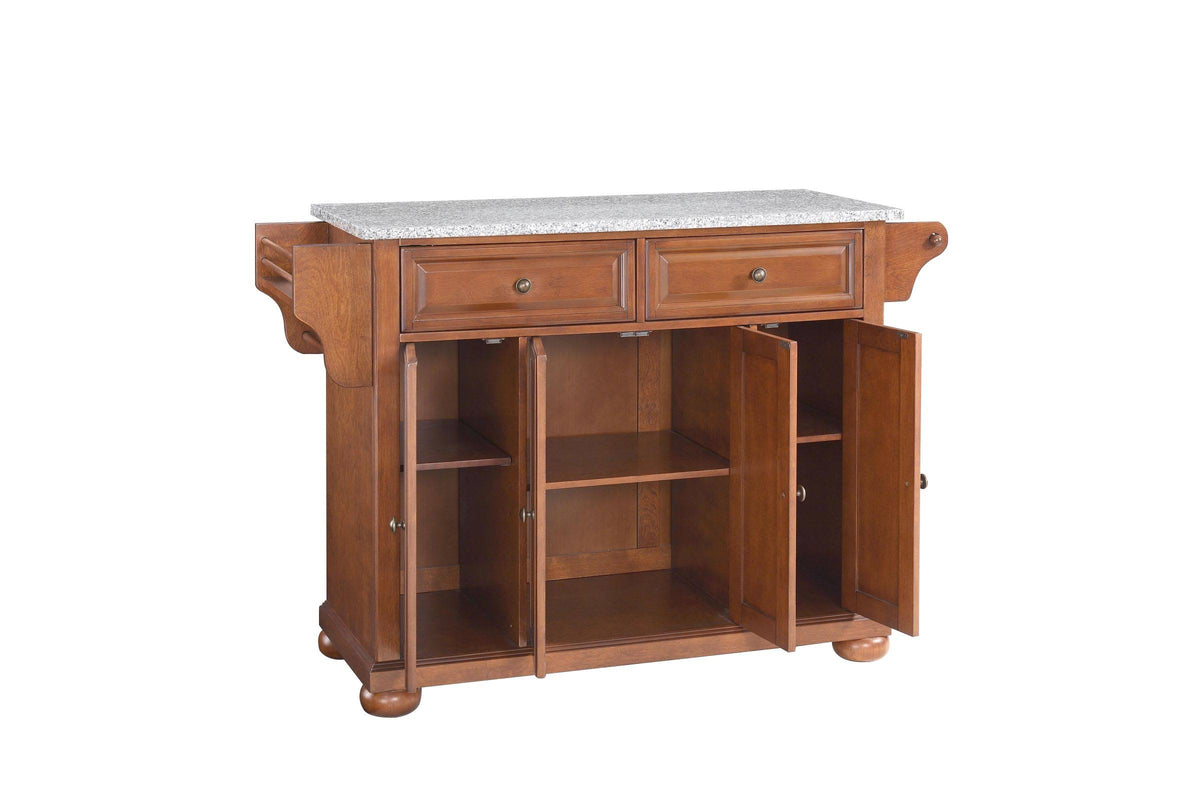 Cherry Granite Top Kitchen Island X483