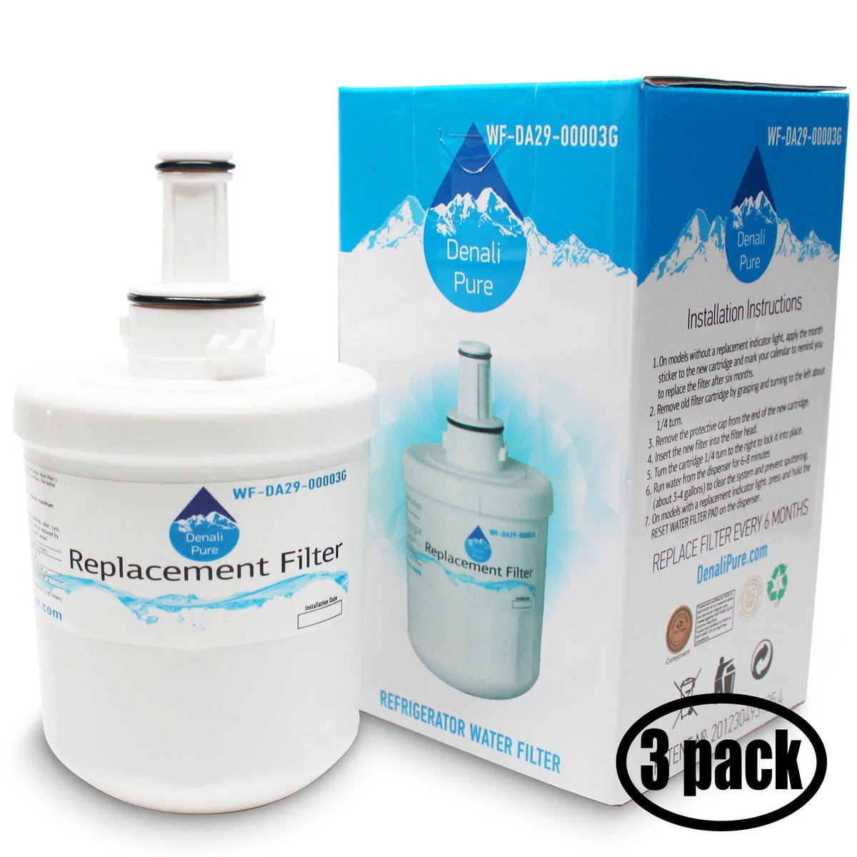 3-Pack Replacement Refrigerator Water Filter Cartridge O4320