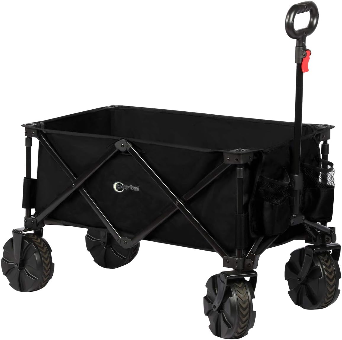 Blue Collapsible Folding Utility Wagon Cart with 8 inches Wheels N998