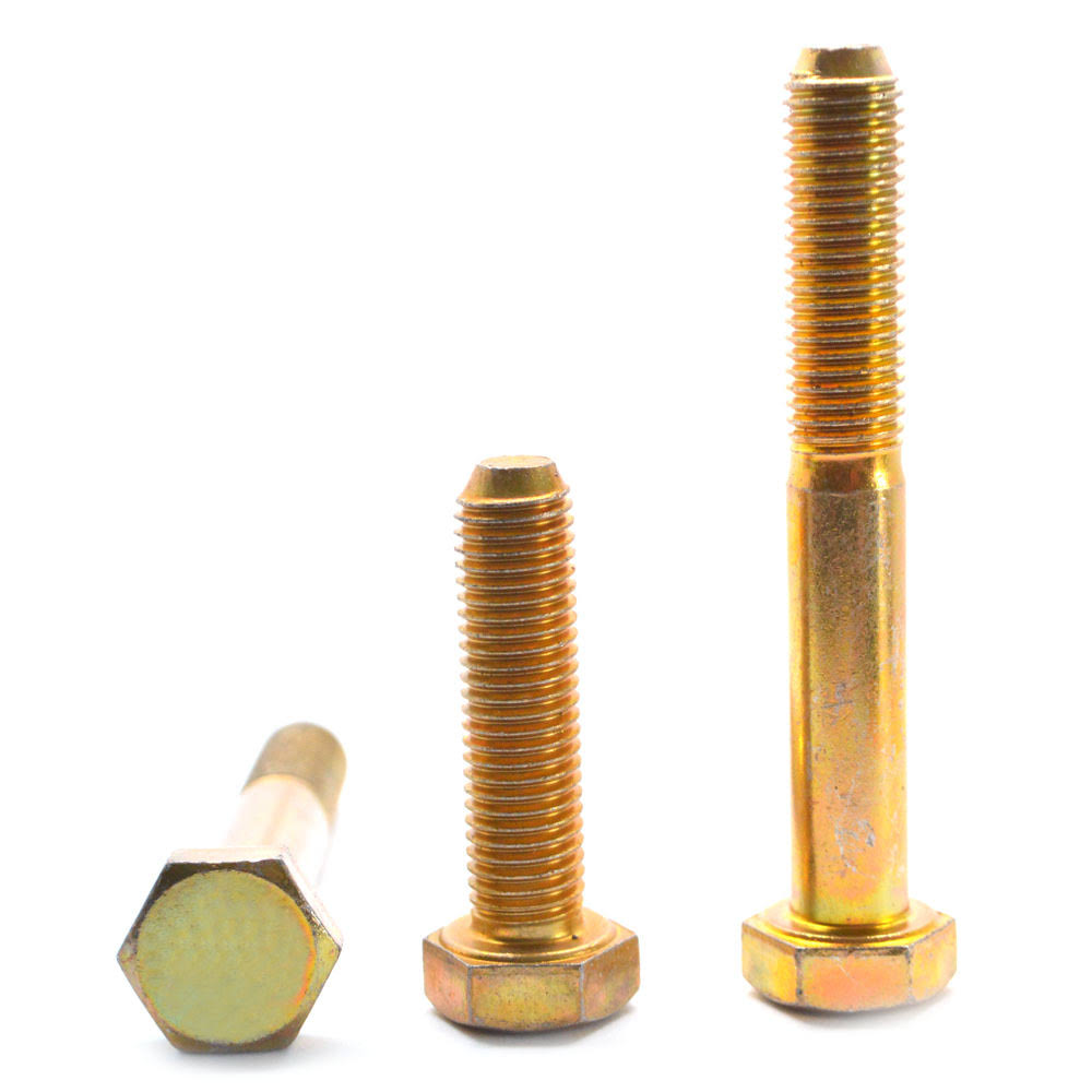 1/2x22-13 x 3x22 (PT) Coarse Thread Grade 8 Hex Cap Screw Alloy Steel Yellow Zinc Plated U54081