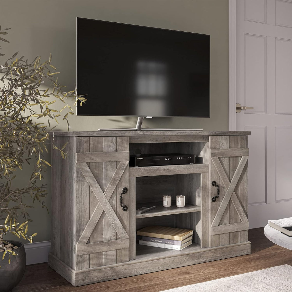 Espresso Electric Fireplace TV Stand B471