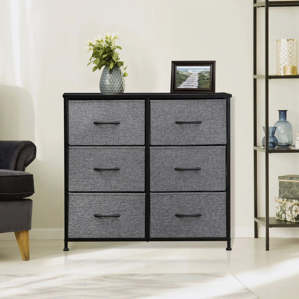 6 Drawer Fabric Storage Dresser B90841