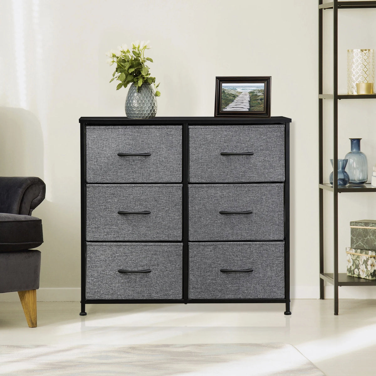 6 Drawer Fabric Storage Dresser B90841