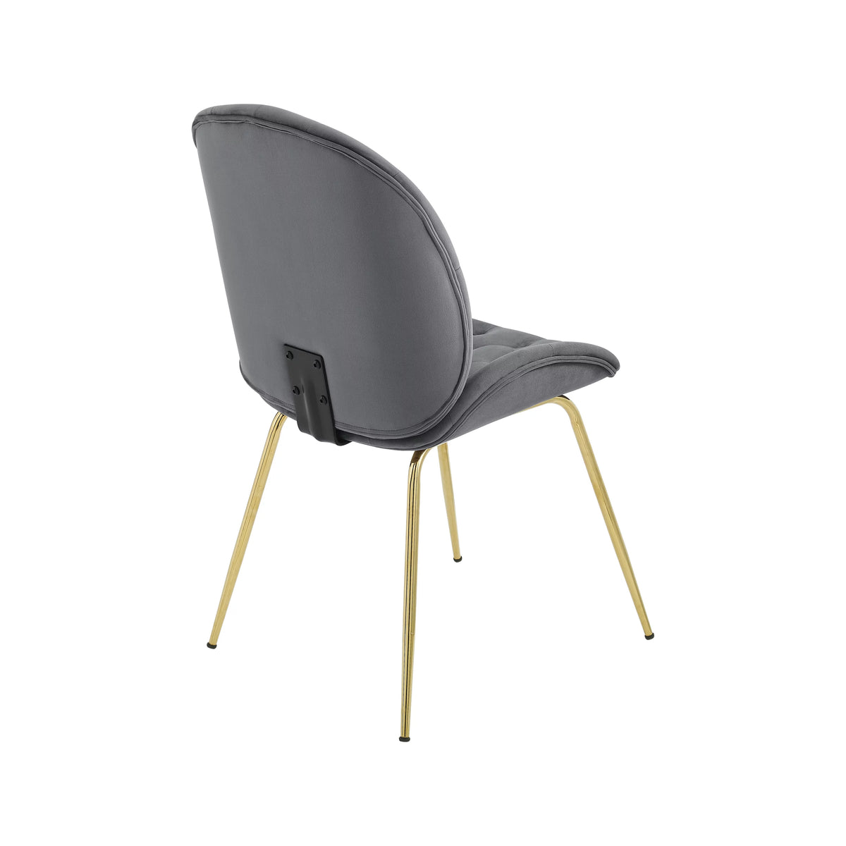 Gray Velvet Tufted Upholstered Dining Chairs Y42399