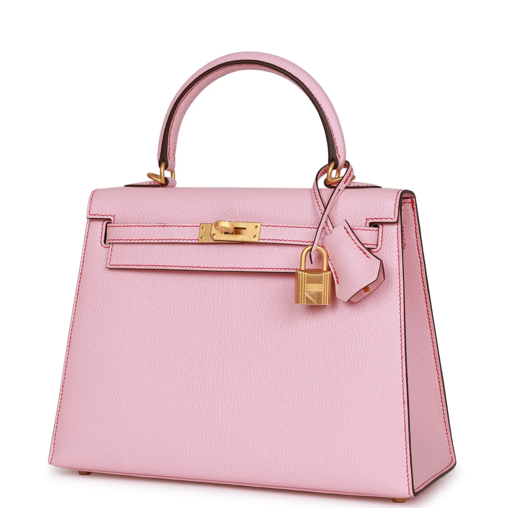 Rose Sakura Chevre 25 Kelly Sellier T145296