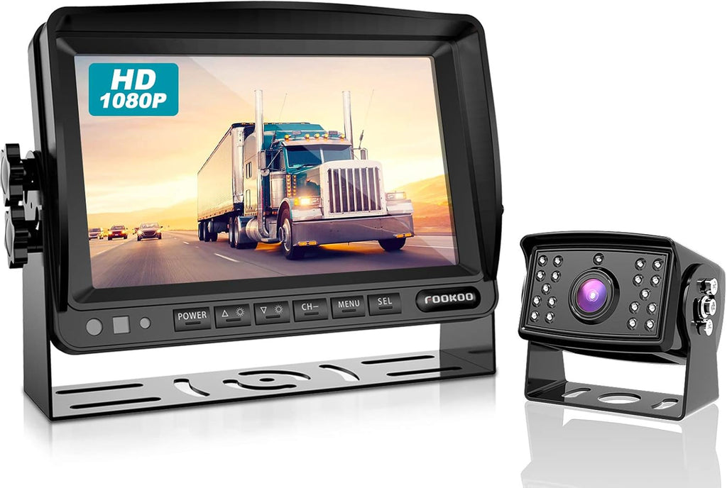 7'' 1080P HD Backup Camera System Kit IP69 Waterproof Rear View Camera U939920