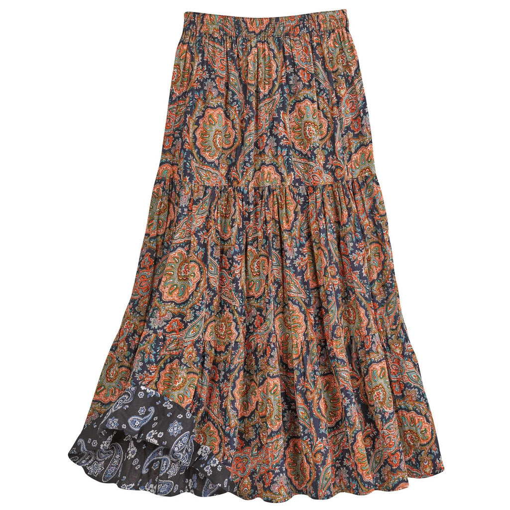 Rust XL 36"L Reversible Boho Maxi Skirt C37875