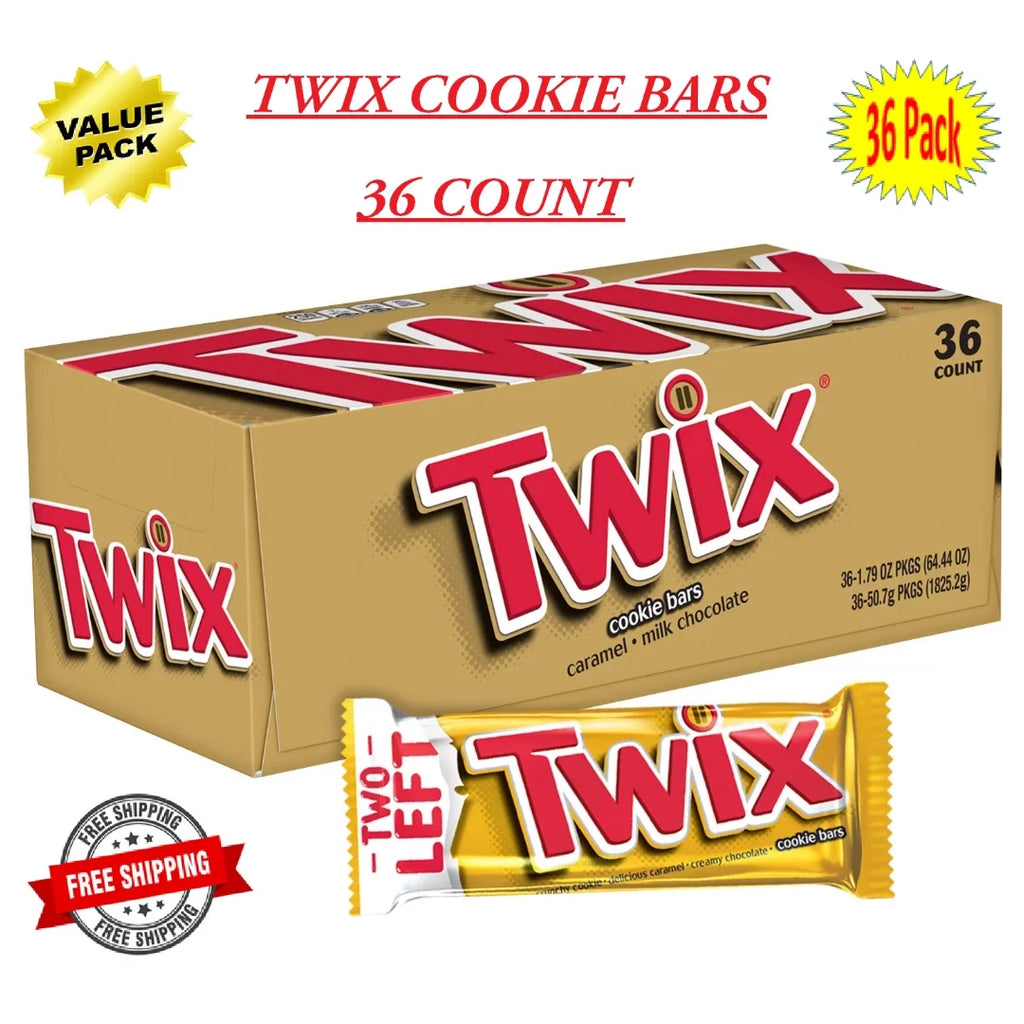 Caramel Cookie Chocolate Candy Bars 1.79-Ounce Box of 36 Count X679510