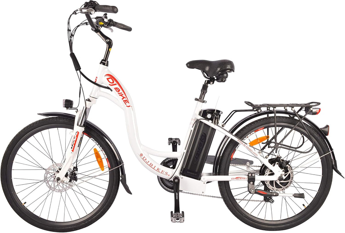 Pearl White 750W 48V 13Ah Step-Thru Electric Bicycle R110769