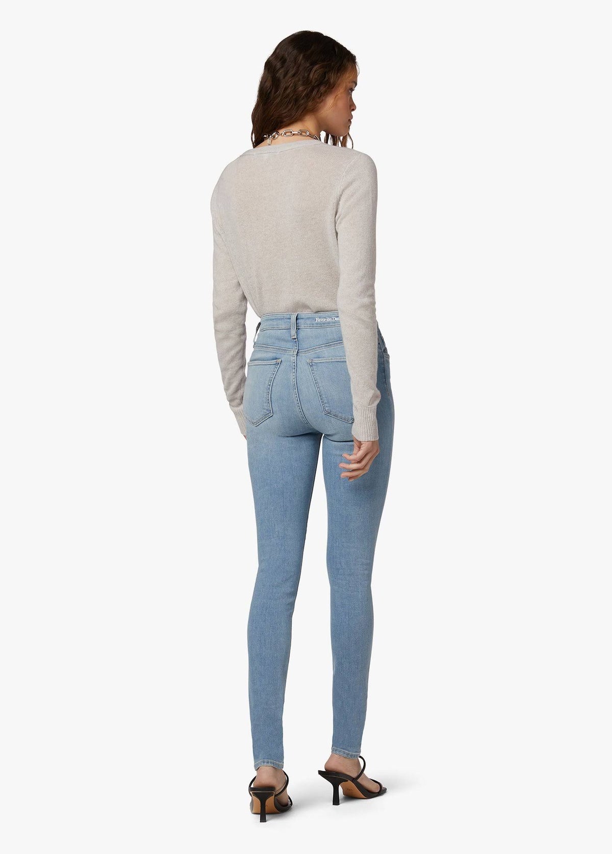White High Rise Skinny Jeans O684365