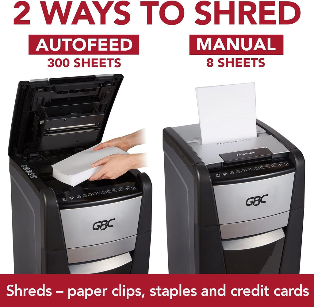Auto Feed 300 Sheet Capacity Micro-Cut Paper Shredder N7845