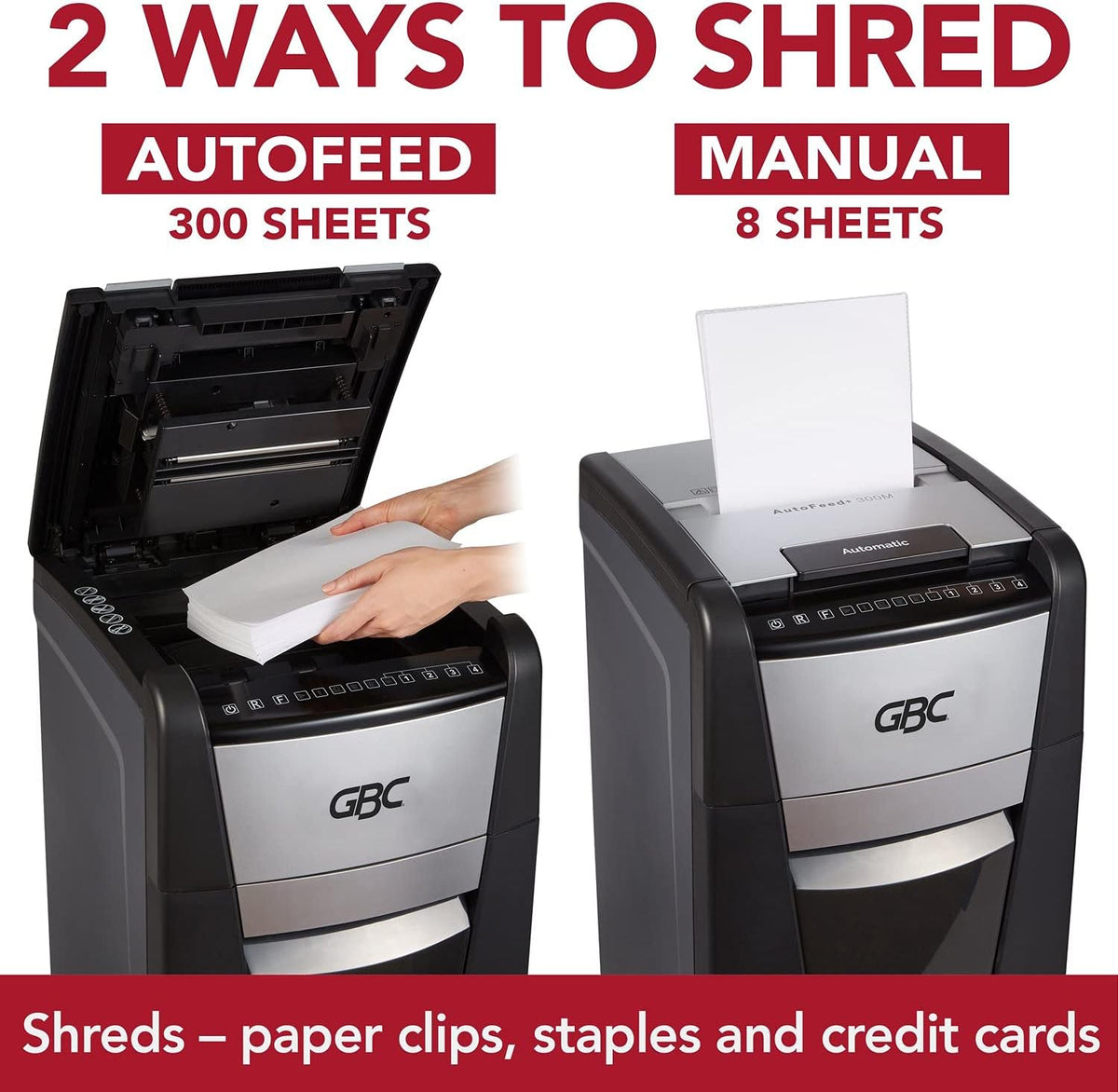 Auto Feed 300 Sheet Capacity Micro-Cut Paper Shredder N7845