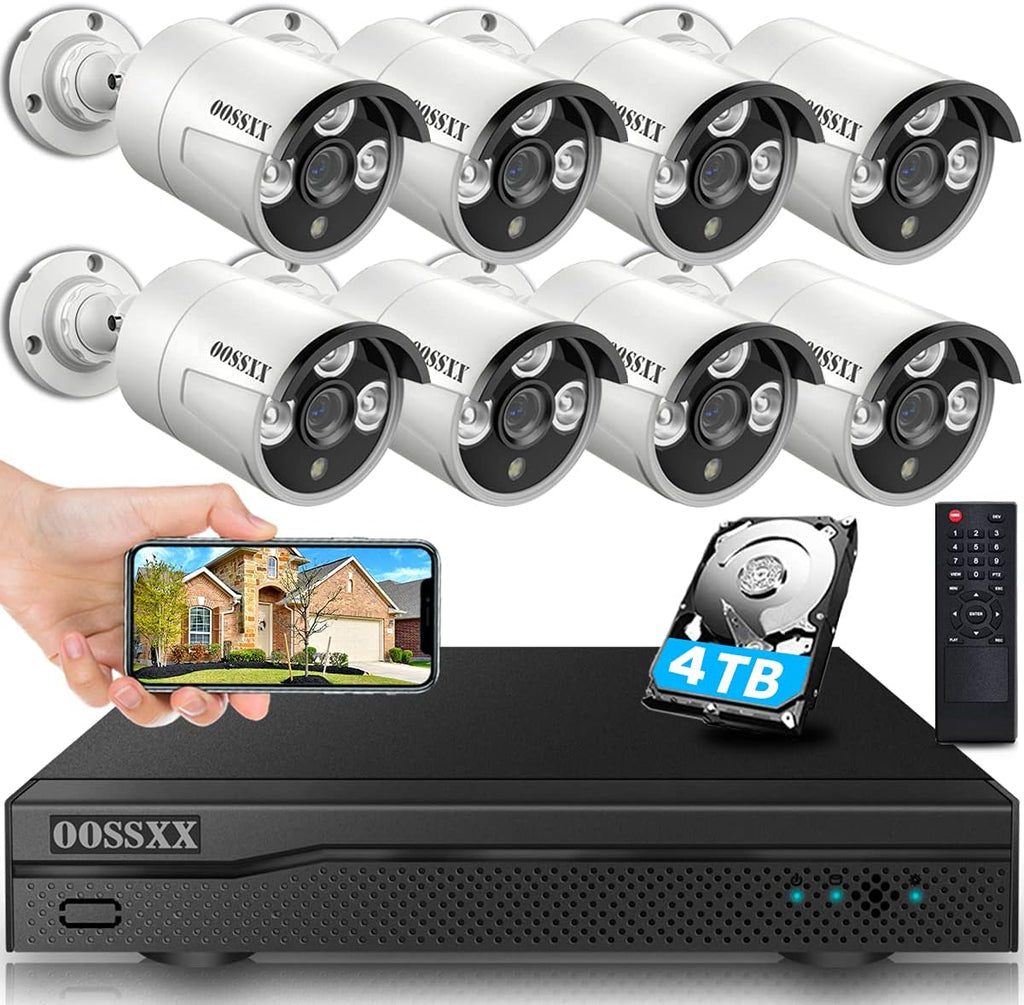 8CH 5MP POE Security Camera System with 4TB Hard Drive X811