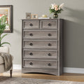 6 Drawer Wood Dresser W9479