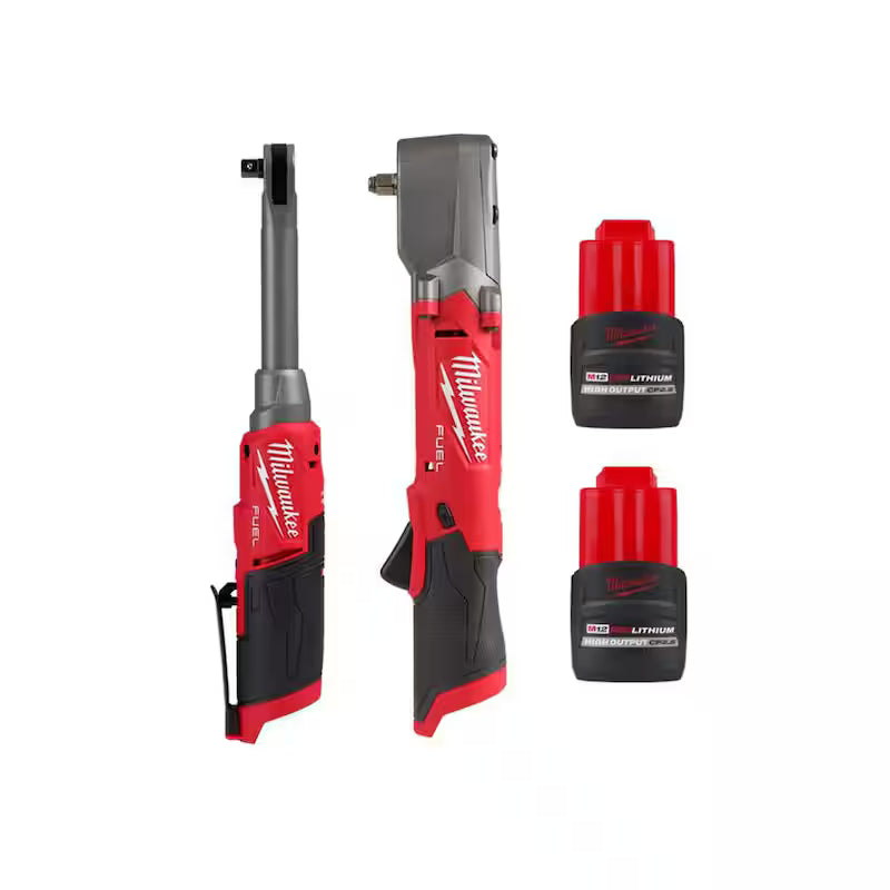 3/8 in. Cordless Ratchet and Right Angle Impact Wrench with 2.5 Ah Batteries S869075