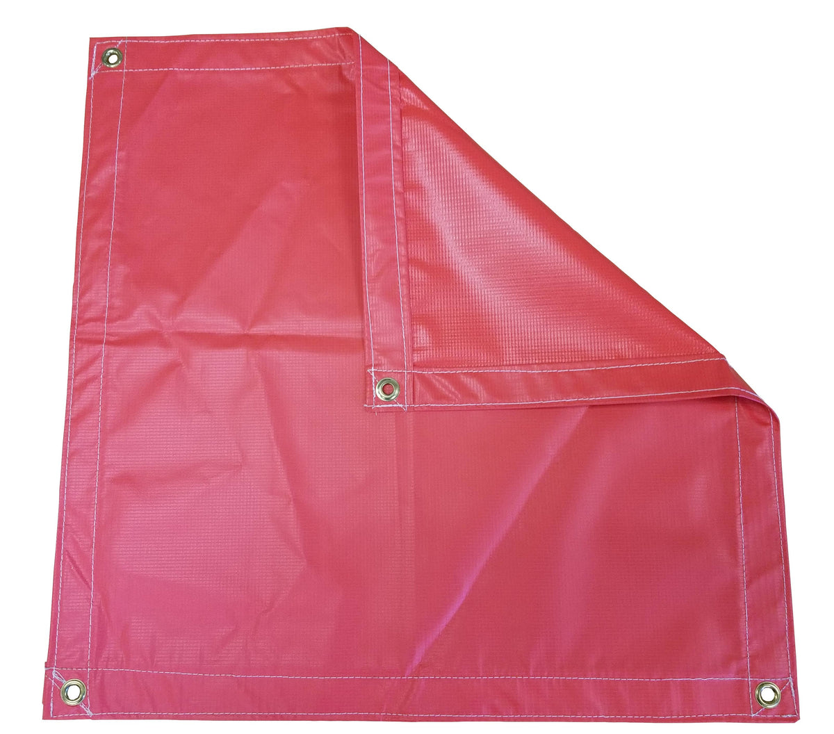 Red Flame Retardant Vinyl Laminated Tarp 18 oz. Q24454