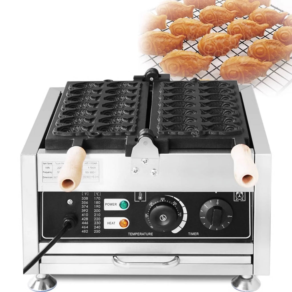 14pcs Mini Fish Shape Electric Waffle Maker I395