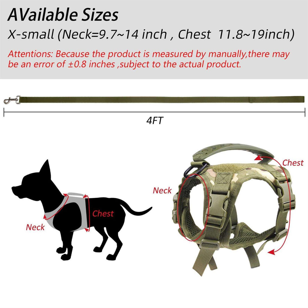 Tactical Dog Harness with Handle and Leash Set Q6048
