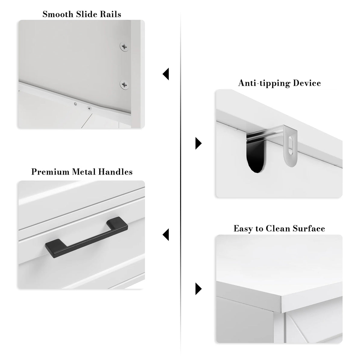White 6 Drawer Tall Dresser K9530