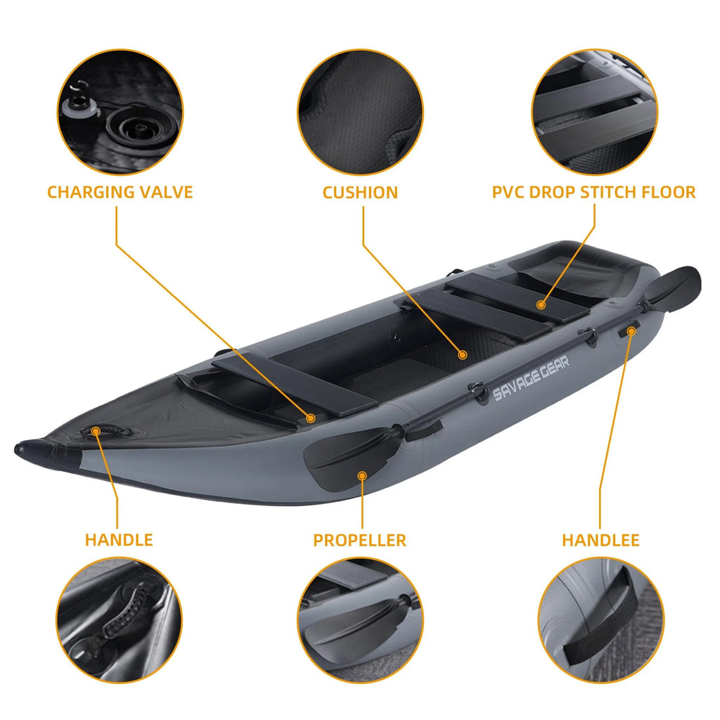 2 Person Inflatable PVC Kayak Boat with Pump and Paddle U879