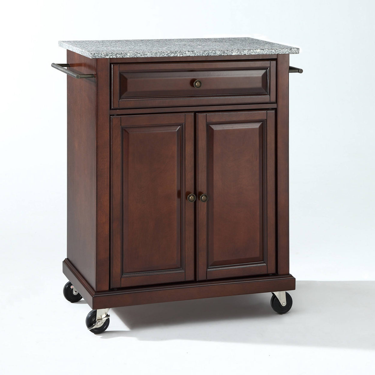 Solid Granite Top Portable Kitchen Cart/Island K949705