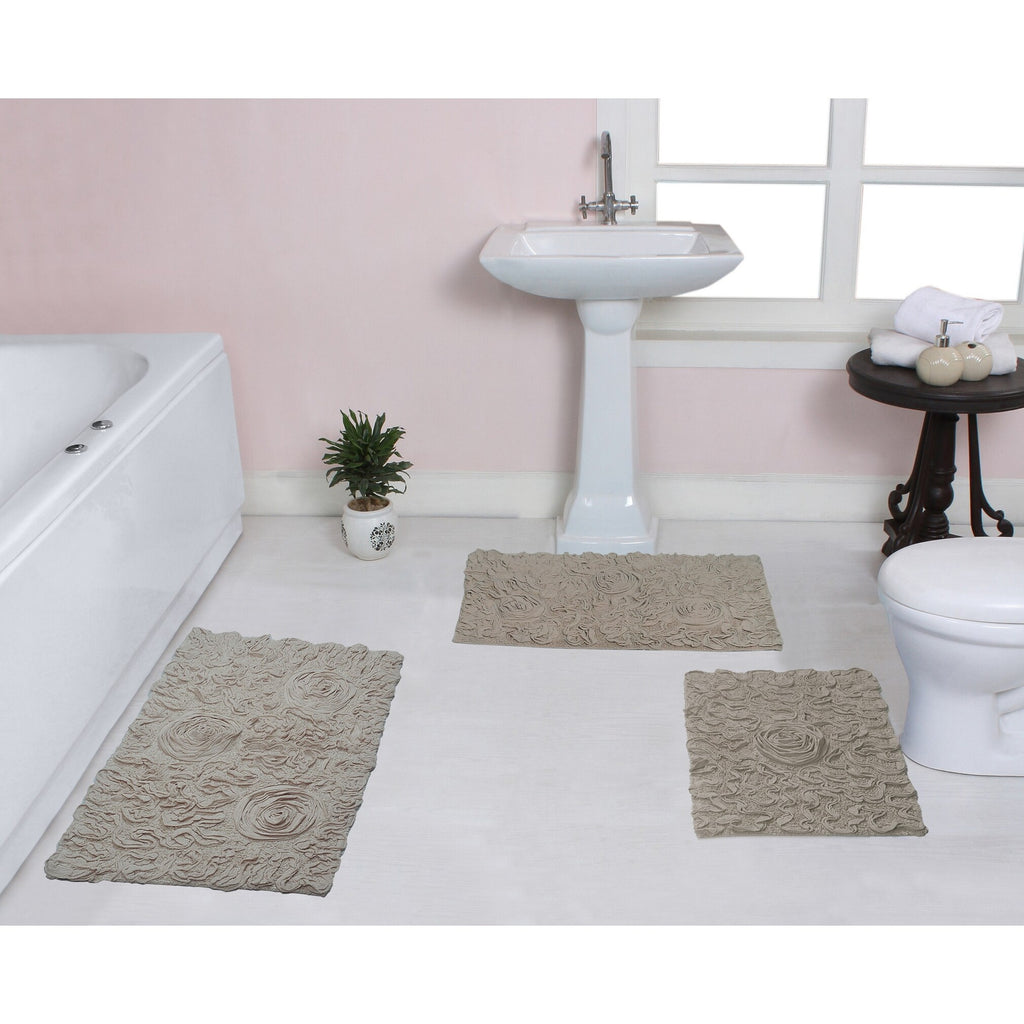 Linen 3 Piece Set Bathroom Rug Q71780