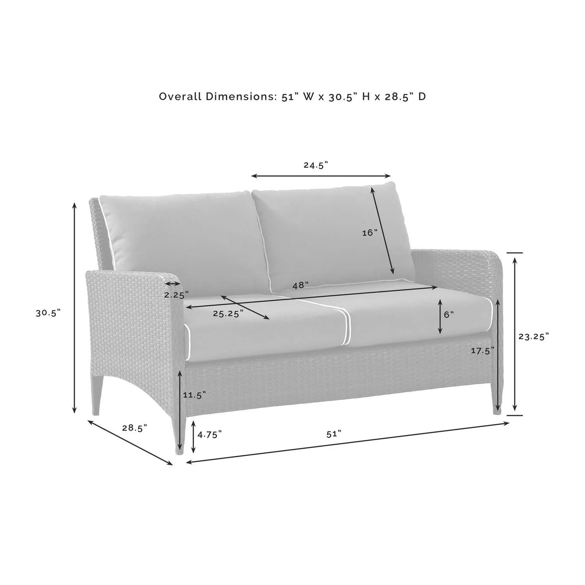 4Pc Outdoor Wicker Conversation Set P99084