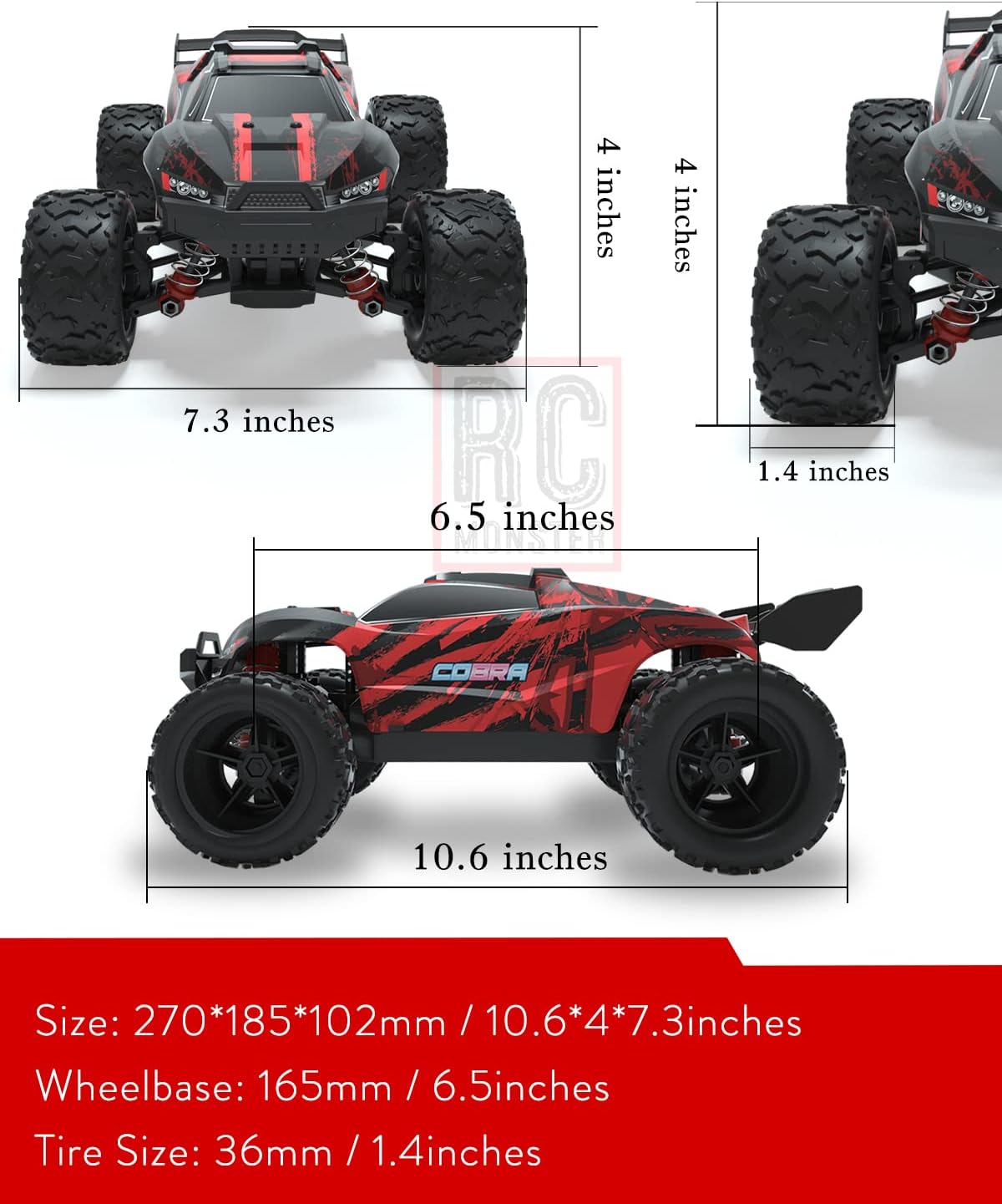 1:18 Scale 4WD High Speed Off Road Remote Control Truck D1192