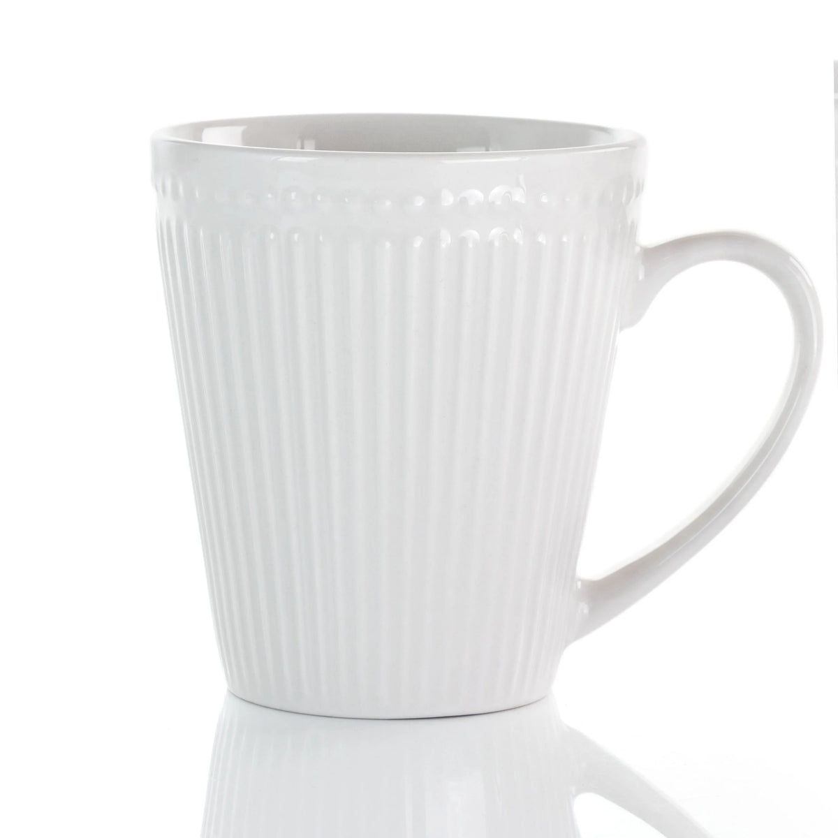 12 Piece Porcelain Mug Set in White H284