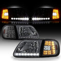 Smoked LED Strip DRL Headlights and LED Corner Lights Q44161