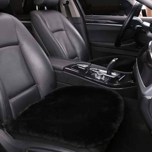 Beige Sheepskin Auto Front Seat Cushion Car Seat Cover Q25146