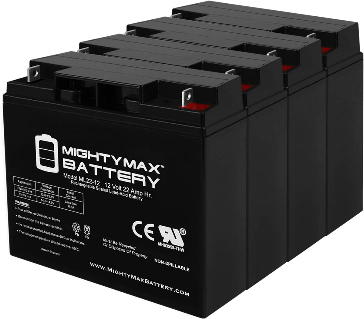 12 Volt 22 AH SLA Battery Pack of 2 M8497