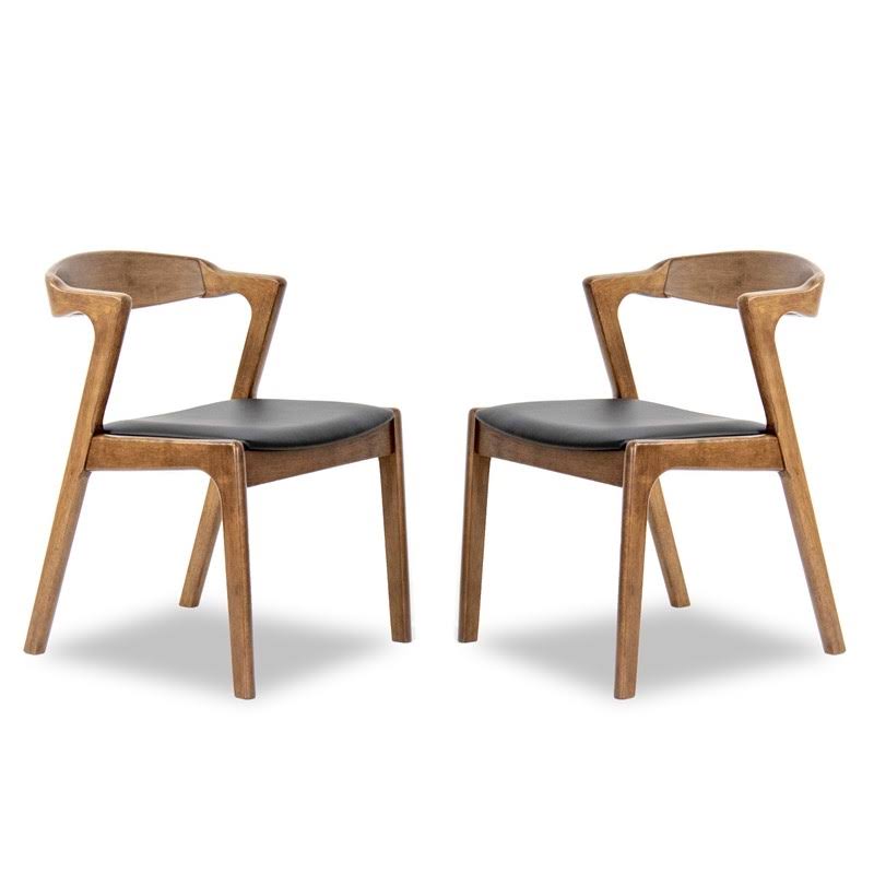Black PU Leather Dining Chair (Set of 2) G69705