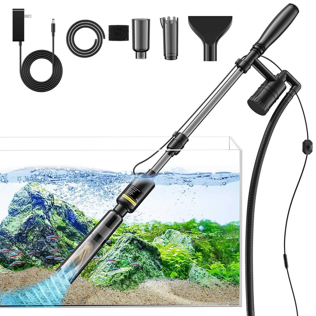 Fish Tank Cleaner Aquarium Gravel Cleaner Electric Fish Tank Cleaning Tools Y90476