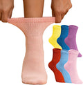 6 Pairs Non-Binding Moisture-Wicking Cotton Ankle Socks O2009