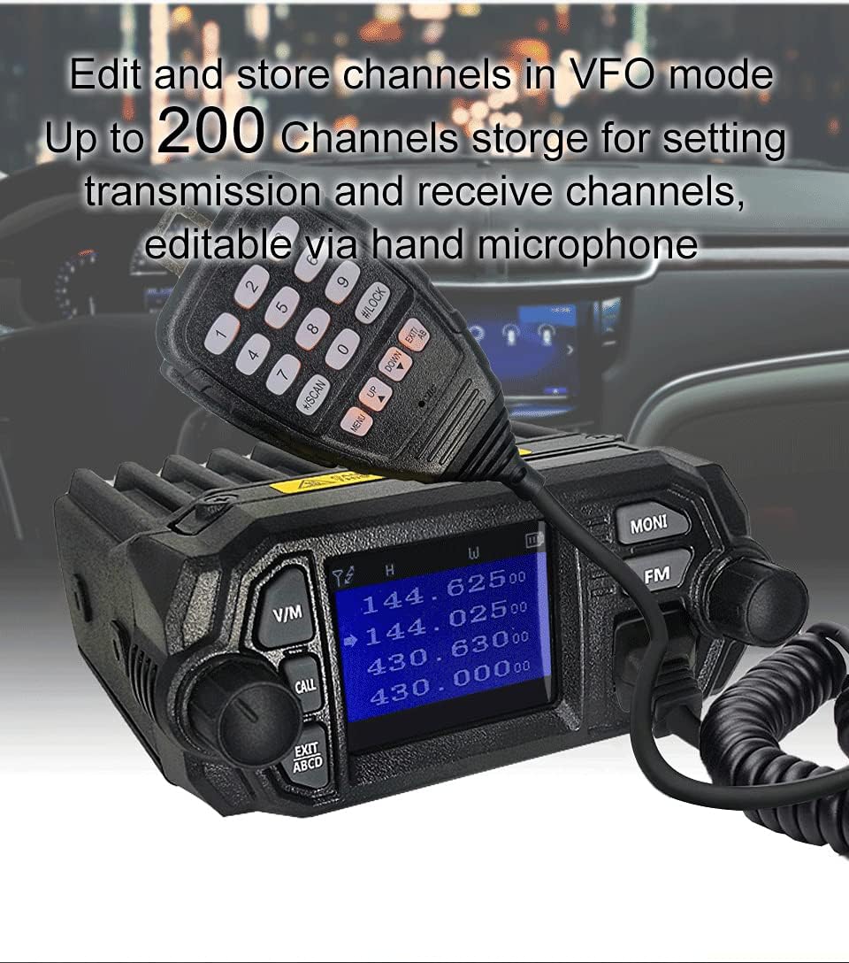 Dual Band Mini Mobile Radio Transceiver 144/430Mhz with Programming Cable J831