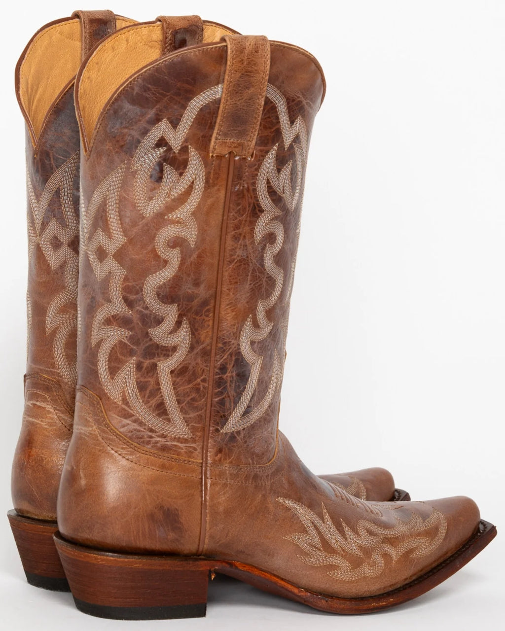 Vintage Cowboy Boot Snip Toe Tan J61527