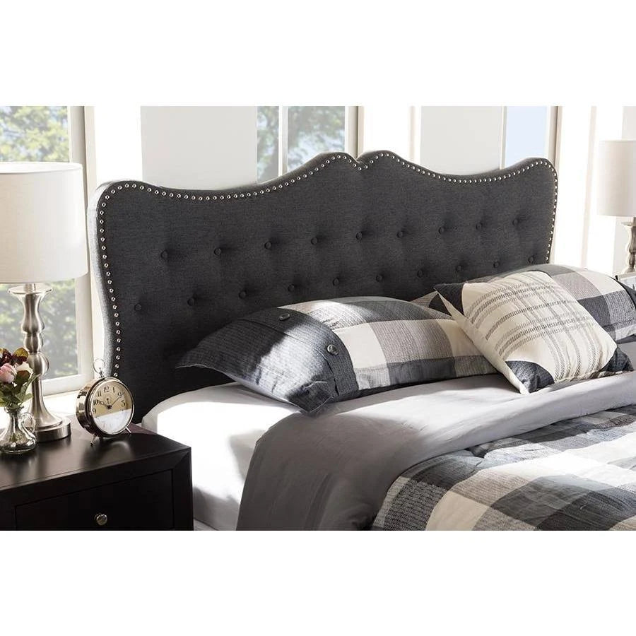Dark Grey Fabric Full Size Headboard K511612